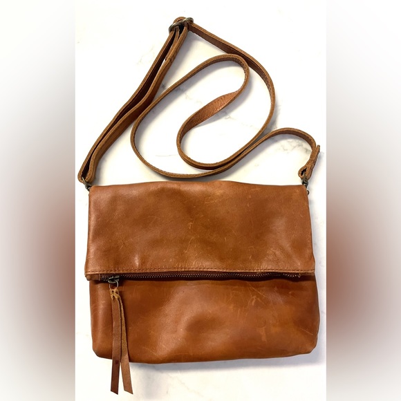Able Bags Able Emmett Foldover Leather Crossbody Bag Poshmark